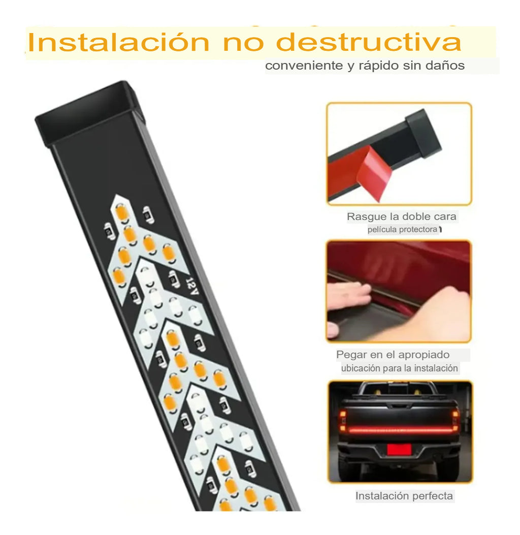 Tira de luces LED de 60 pulgadas para portón trasero