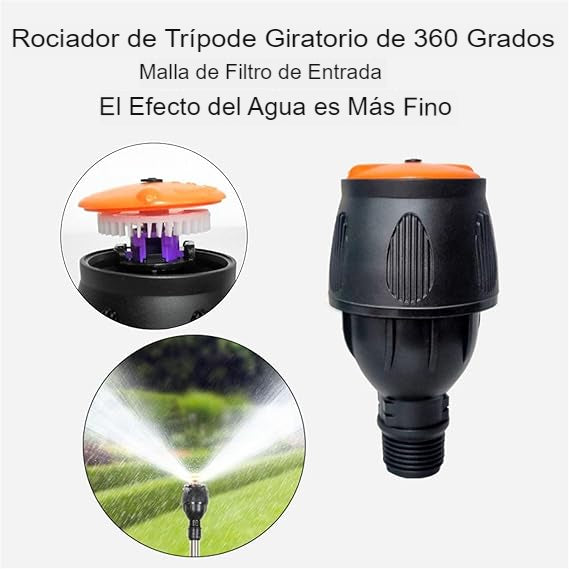 Aspersor de trípode giratorio