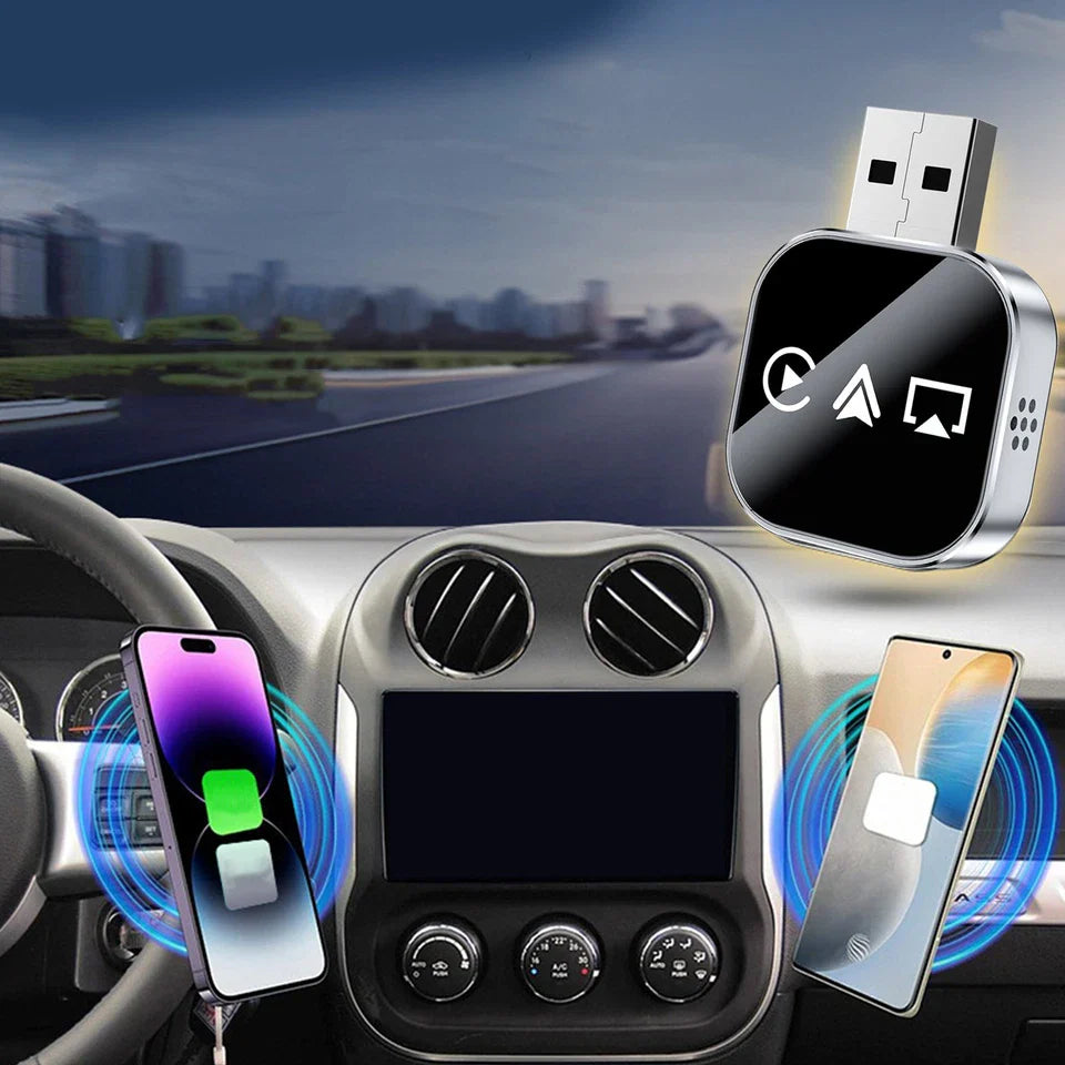 Adaptador CarPlay inalámbrico 3 en 1