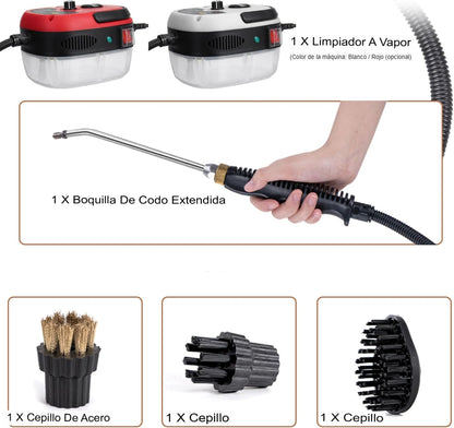 Limpiador a vapor portátil presurizado de alta temperatura de 2500 W