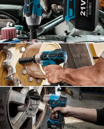 Llave De Impacto Electrica Con Bateria De Litio Y Accesorios