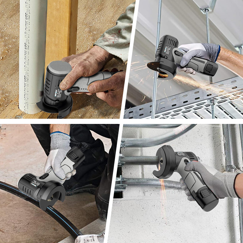 Mini amoladora angular de 12 V con disco de corte